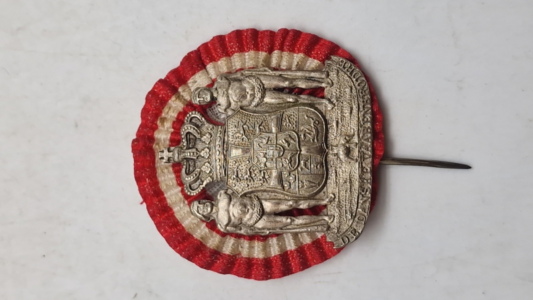 Original pin fra De Danske Vaabenbrødre (fra før det blev forsvarsbrødre) 