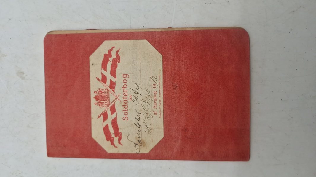 Original dansk soldaterbog, 1912