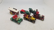 Samling ældre legetøjsbiler