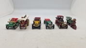 Samling ældre legetøjsbiler