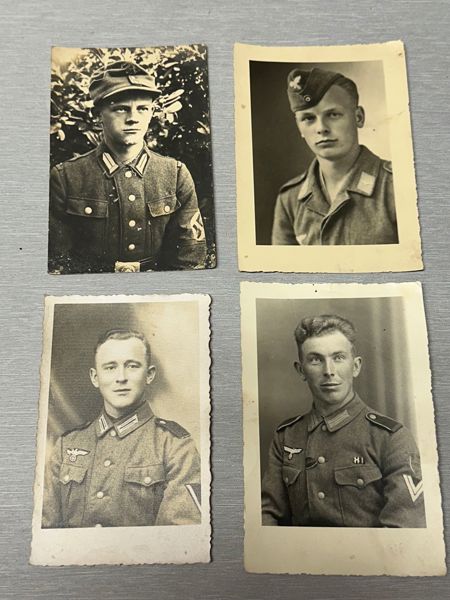 Originale Tyske WW2 portrætfotos i A5 størrelse ( Postkort størrelse )  