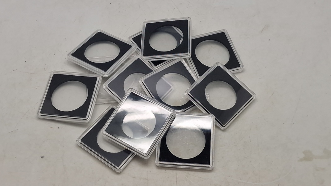 Samling etuier til mønt opbevaring