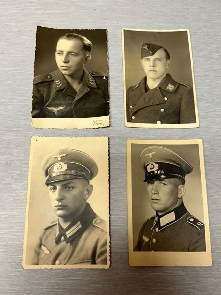 Originale Tyske WW2 portrætfotos i A5 størrelse ( Postkort størrelse )  