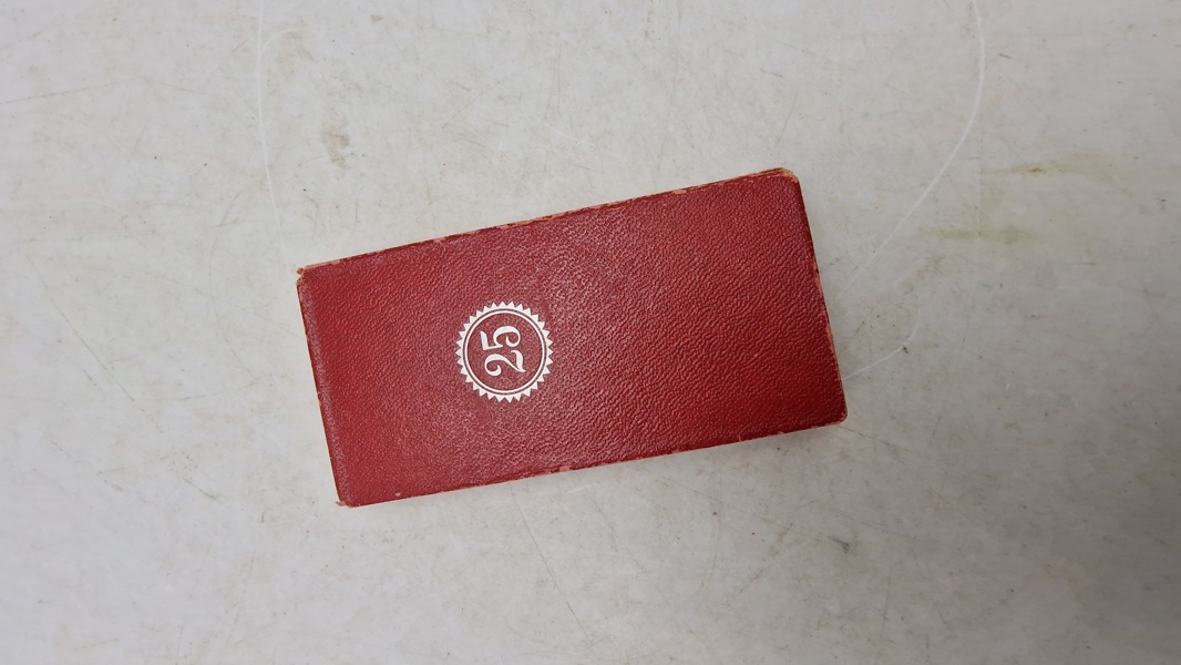 Original tildelingsæske for Treudienst-Ehrenzeichen für 25 Dienstjahre