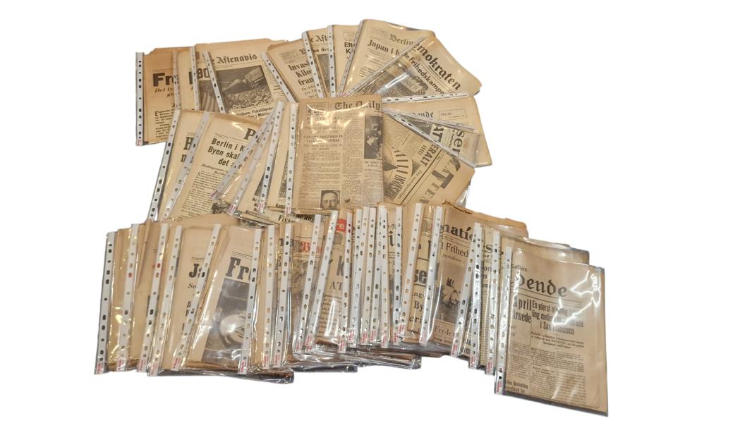 Samling Aviser fra WW2, originale 