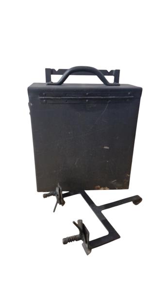 Sidetaske i stål til tysk BMW-Zündapp med holder 2. VK