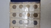 Møntsamling : 10 sider - blandet udenlandske mønter