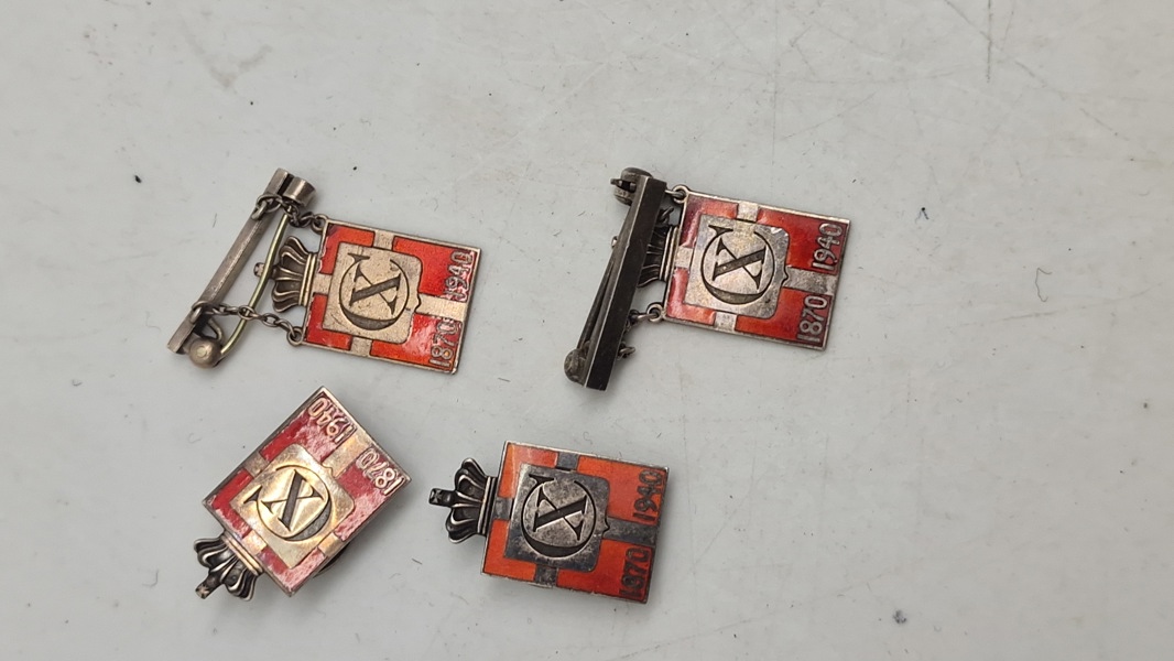 Kongemærker, sølv, Georg Jensen 2 herre og 2 dame-udgaver