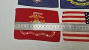 5 små silke-bordflag US-Marine korps - hær - flåde - flyvevåben - 1 defekt
