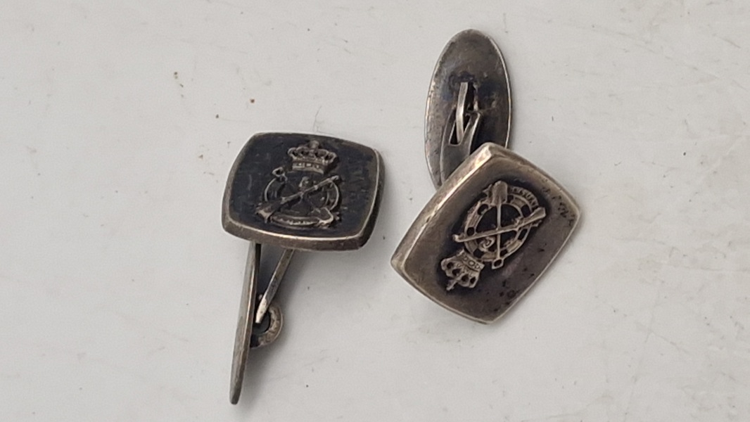 Militære manchetknapper. Sterlingsølv 