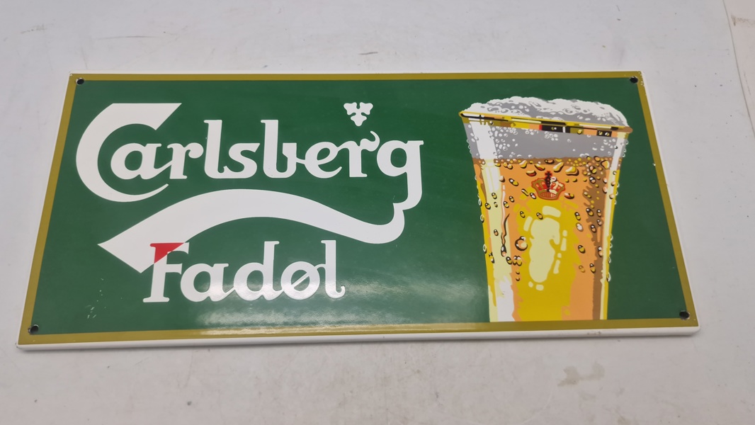 Emaljeskilt -Carlsberg fadøl 
