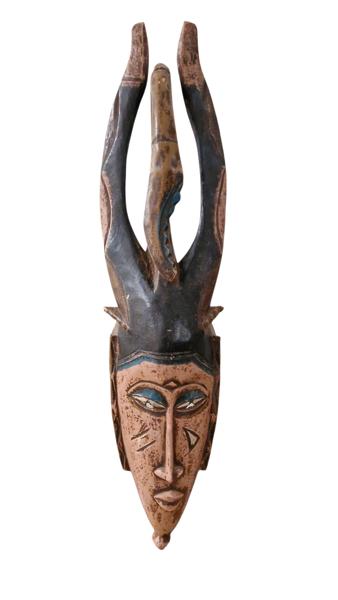 Original afrikansk portræt maske af træ