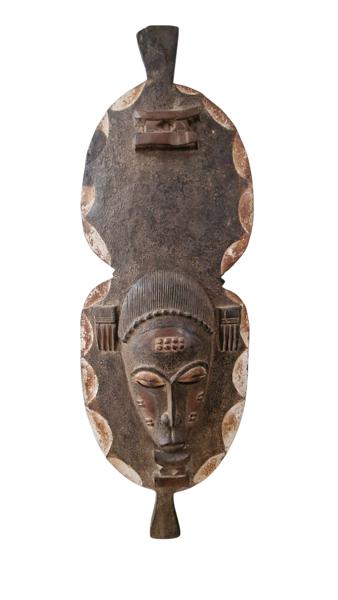 Original afrikansk portræt maske af træ