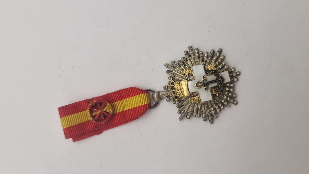 Original miniature medalje, Spanish Naval Merit Cross (Cruz del Mérito Naval)