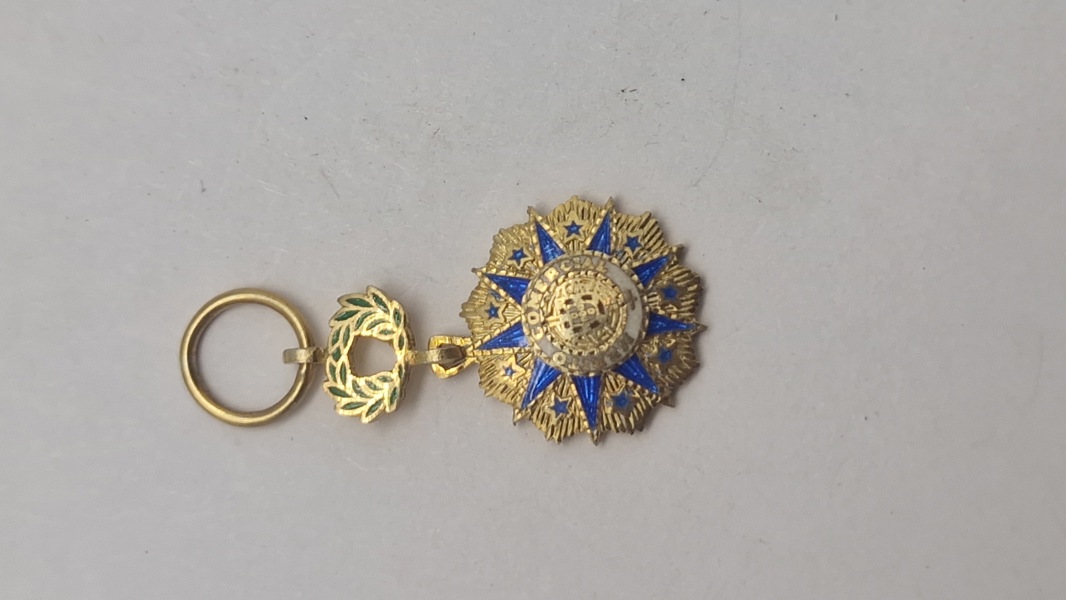 Original miniature medalje fra den franske Ordre National du Mérite (Den Nationale Fortjenstorden)