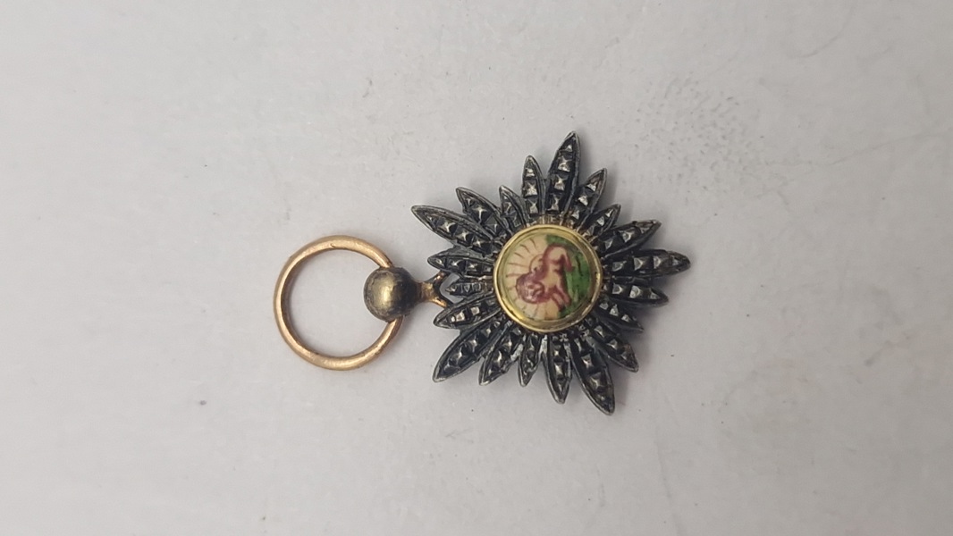 Original miniature medalje fra Løve- og Solordenen