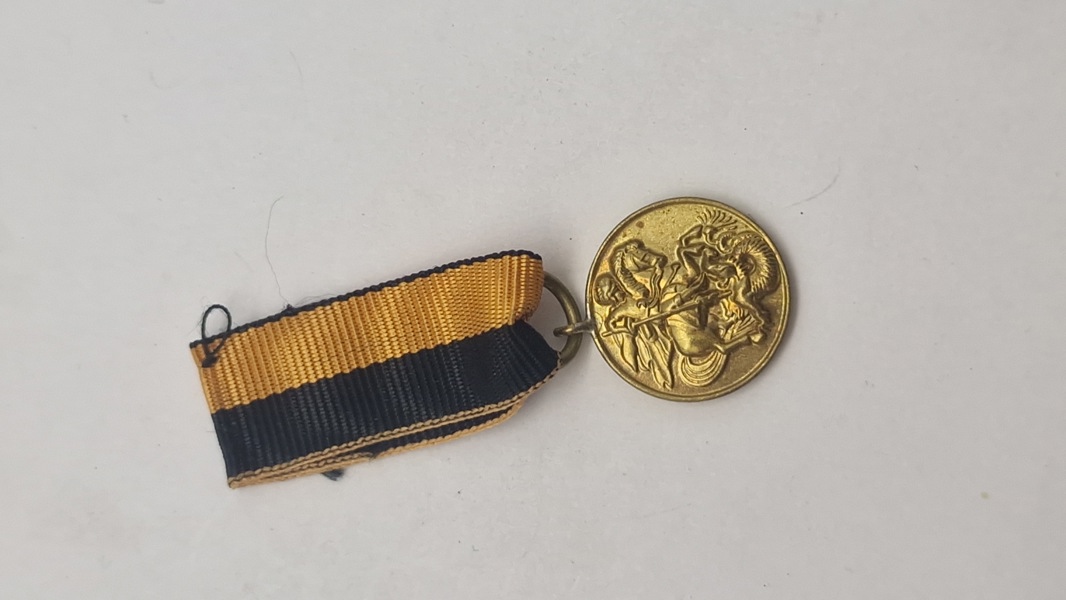 Original miniature medalje Sankt Georg og dragen