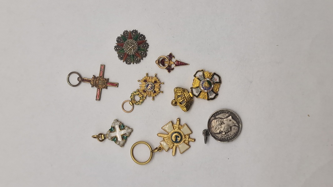 Samling originale miniature medaljer 