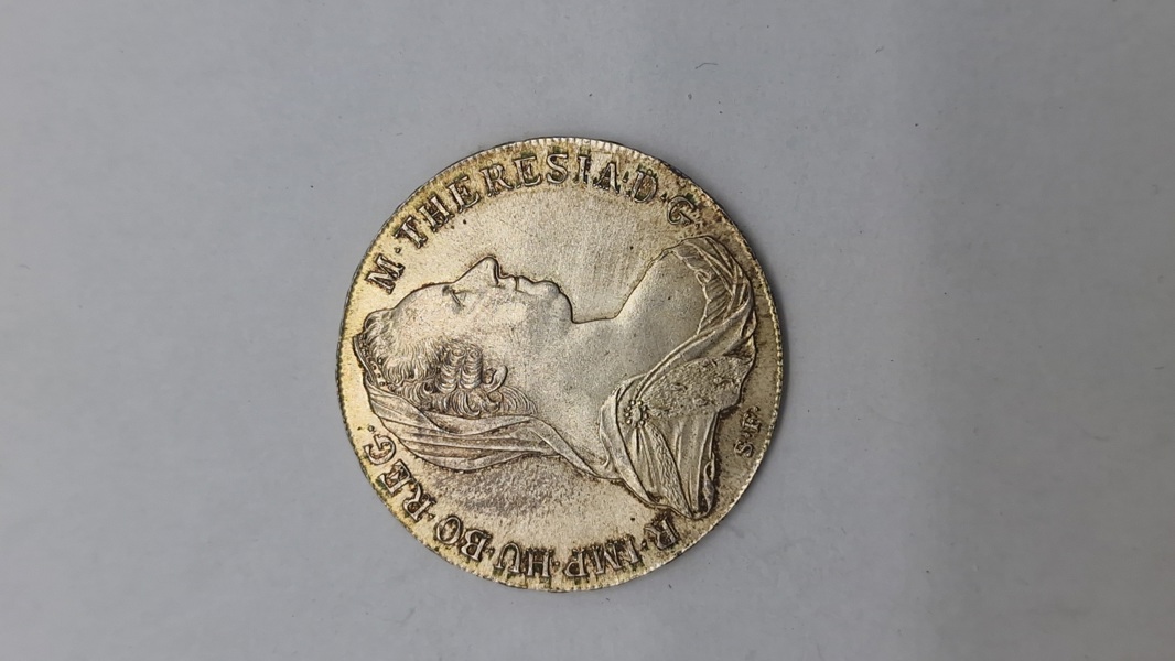 Original Maria Theresa thaler-mønt (sølv) 28 gram smelt 525.79 Kr