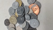Samling diverse mønter 