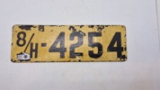 Emaljenummerplade, genbrugt af Modstandsbevægelsen Original 