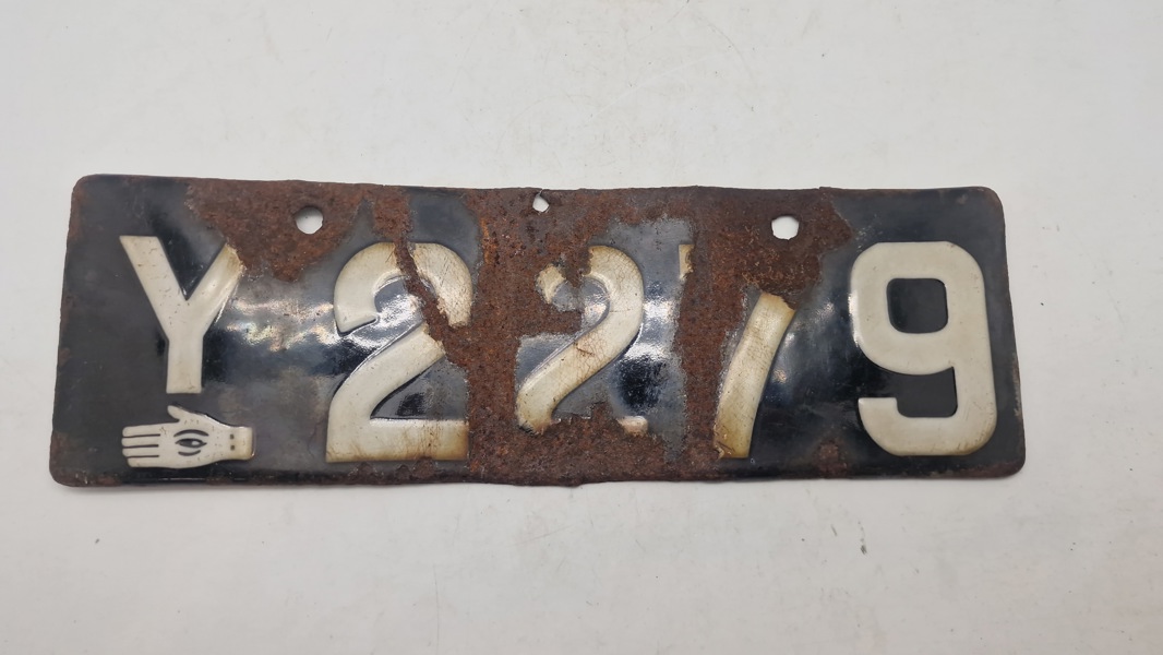 Antik Dansk nummerplade