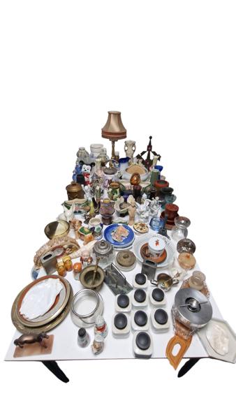 Stor samling porcelæn, stager mm. SKAL HENTES I VORDINGBOR