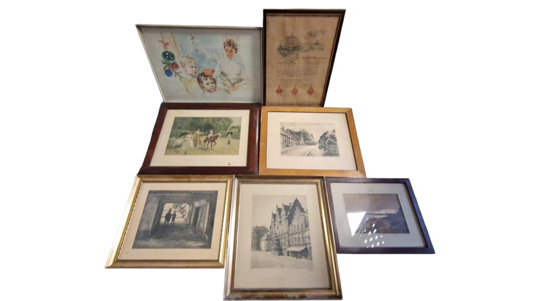 Samling billeder mm. SKAL HENTES I VORDINGBOR 