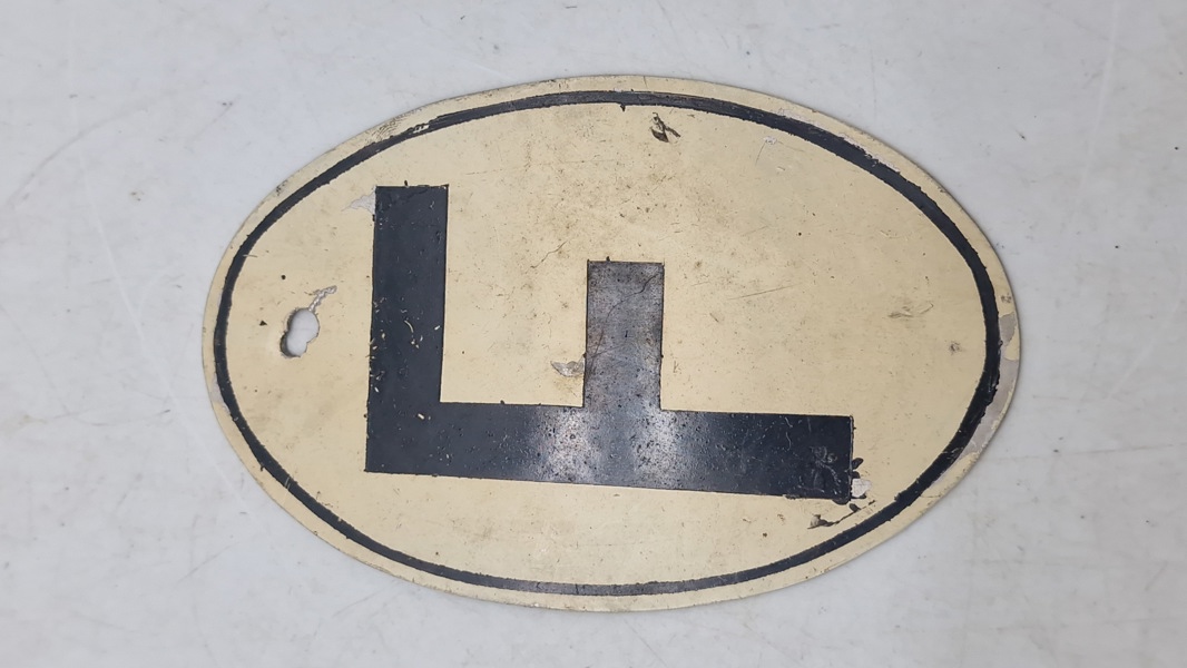 Fransk nummerplade skilt. Originalt