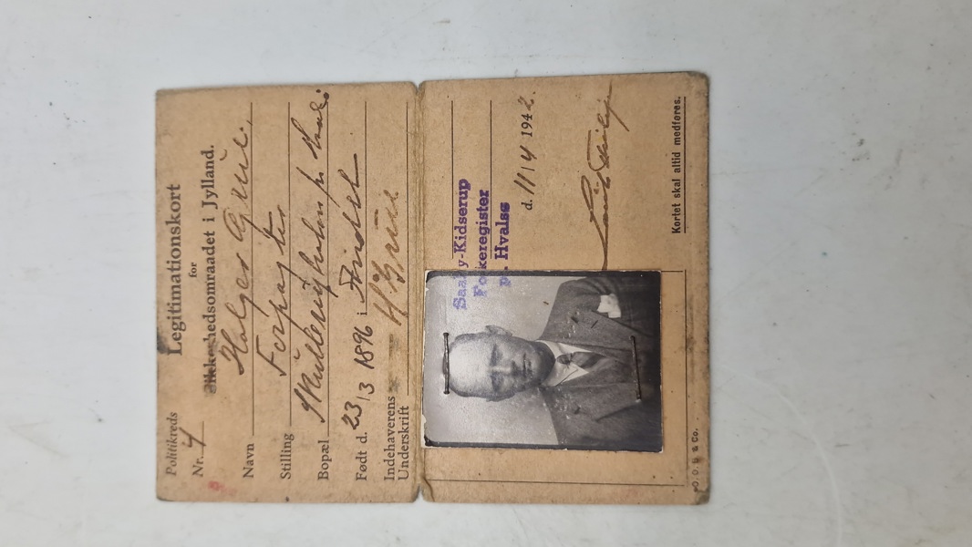 Id kort, ww2. Originalt