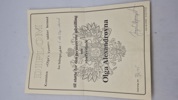 diplom fra komitéen "Olga's Venner". Originalt
