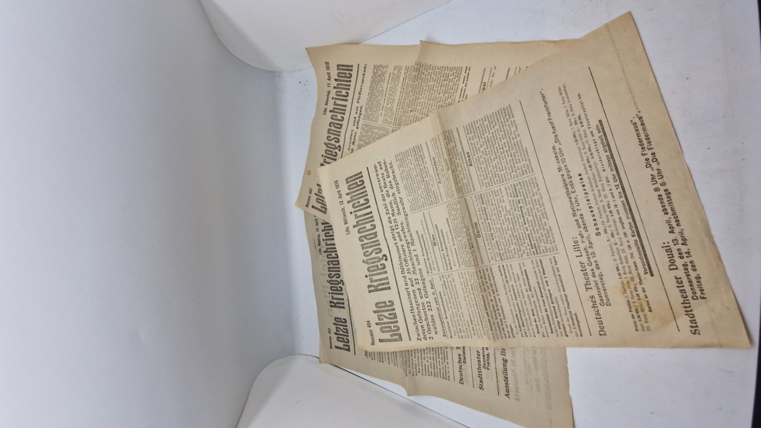 Samling ww1 "Letzte Kriegsnachrichten". Originale 