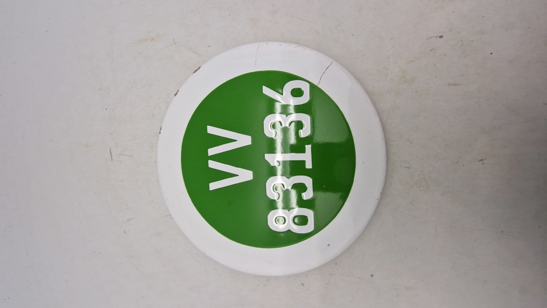 Emalje plade for køretøj. Originalt 