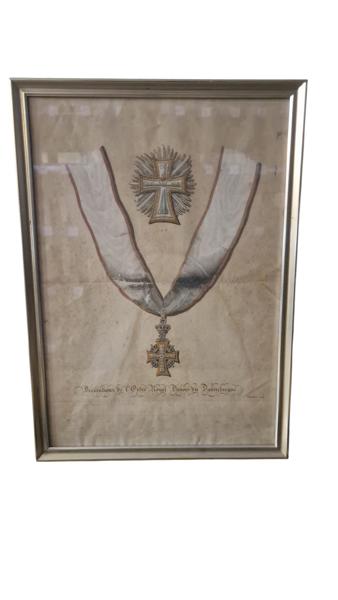 Håndkolorerede stik med Den Danske Ridderorden, Frederik den 6, original