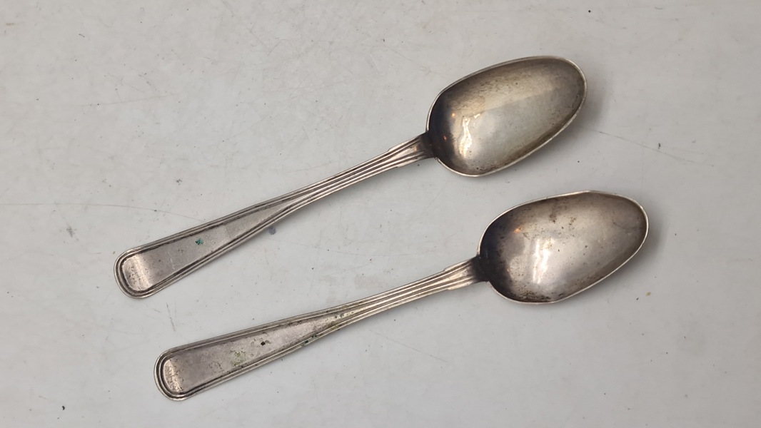 Skeer af provinssølv, lavet i Præstø. 1800 tallet