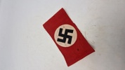 Waffen SS armbind, skåret af uniform. Originalt 