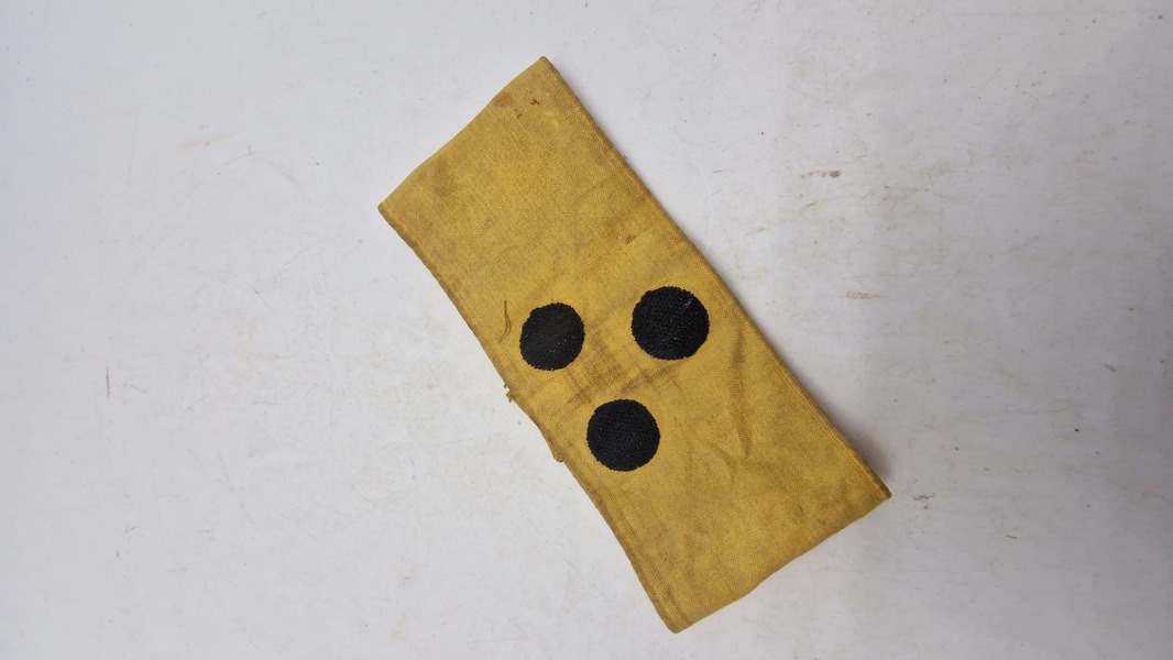 Ældre armbind for blinde. Originalt 