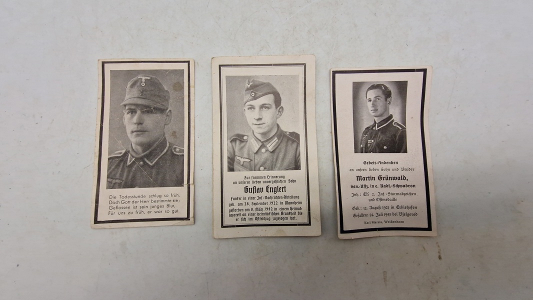 Tyske dødsannoncer. Originale