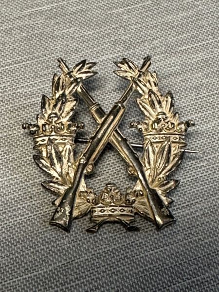 Originalt Svensk skydemærke sølv, brugt ved den Danske brigade i Sverige WW2 