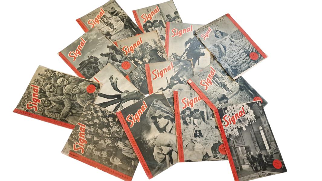 Samling signalblade på dansk, originale 
