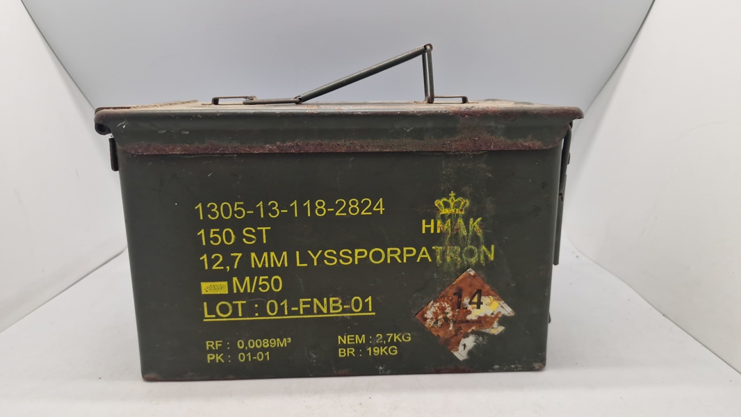 Ammo kasse 12,7 mm lyssporpatron 