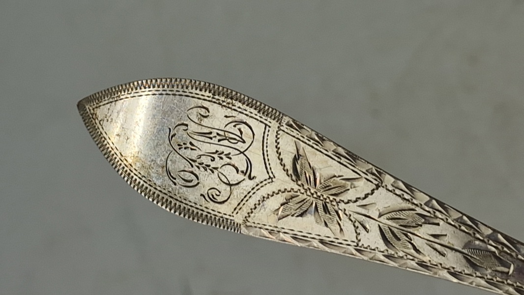 Ske af provinssølv (11 lødig) 1800 tallet 