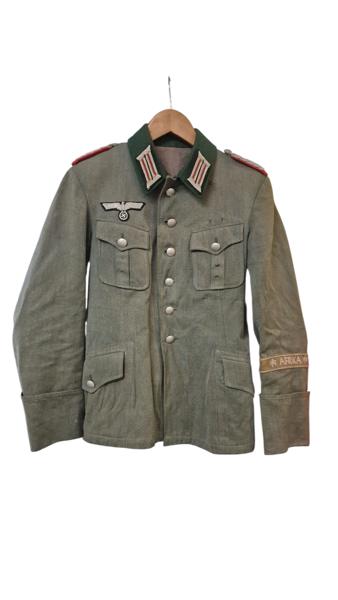 Tysk Artillerie major officers uniforms jakke med “Afrika” Cufftitle, original 