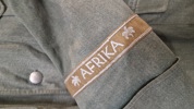 Tysk Artillerie major officers uniforms jakke med “Afrika” Cufftitle, original 
