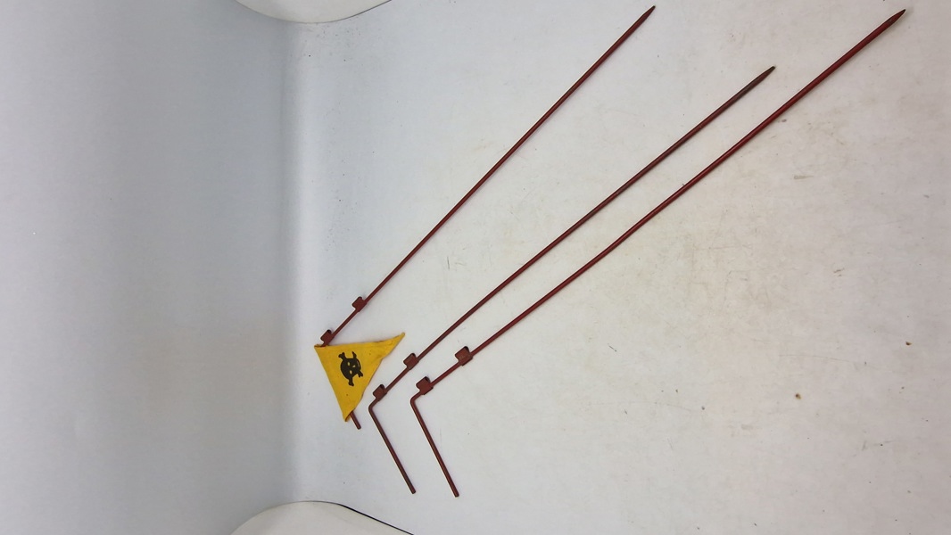 Tysk mineflag og spyd. Originale 