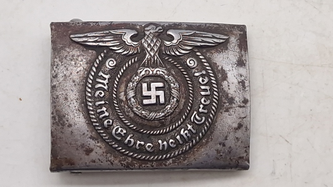 Waffen-SS bæltespænde, RZM 36/42 Overhoff & Cie. Originalt 