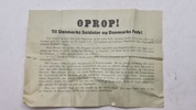 Oprop, nedkastet over danske byer 9.april 1940, original