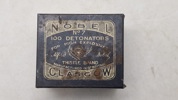 SOE Nedkastet metaldåse til "Nobel" sprængdetonatorer, fremstillet i Glasgow, Storbritannien