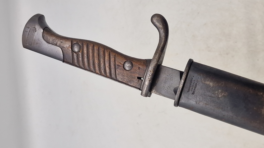 Tysk 98/05 bajonet (Butcher), original 