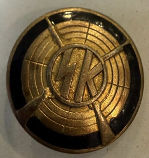 Sjældent Nordslesvig WW2 Veteran mærke guld, originalt